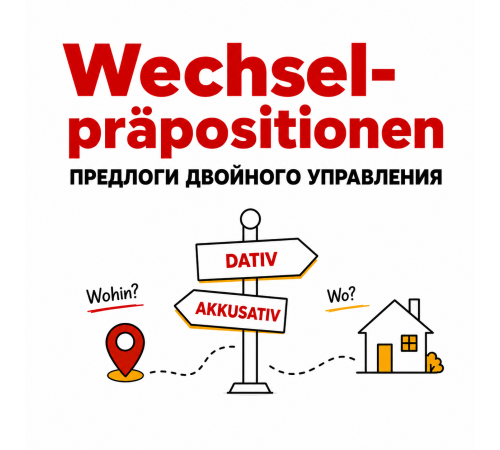Wechselpräpositionen - Предлоги двойного управления