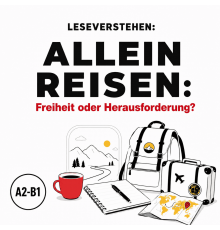 Leseverstehen Deutsch A2–B1: Allein reisen