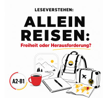 Leseverstehen Deutsch A2–B1: Allein reisen
