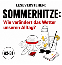 Leseverstehen Deutsch A2–B1: Sommerhitze